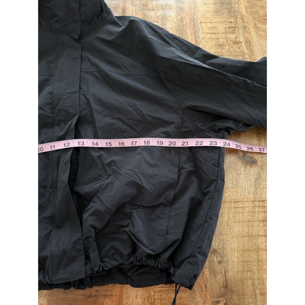 Lioness Shoreline Windbreaker Jacket Women S Black Cotton Oversized Drawstring - Picture 11 of 12